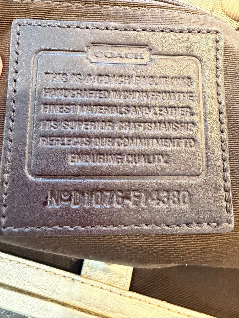✨ Coach Ergo Signature Pleated Shoulder Bag – Gold/Tan – Excellent Condition ✨